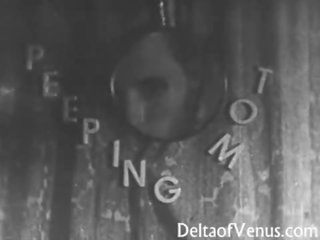 Vintāža x nominālā saspraude 1950s - voyeur jāšanās - peeping tom